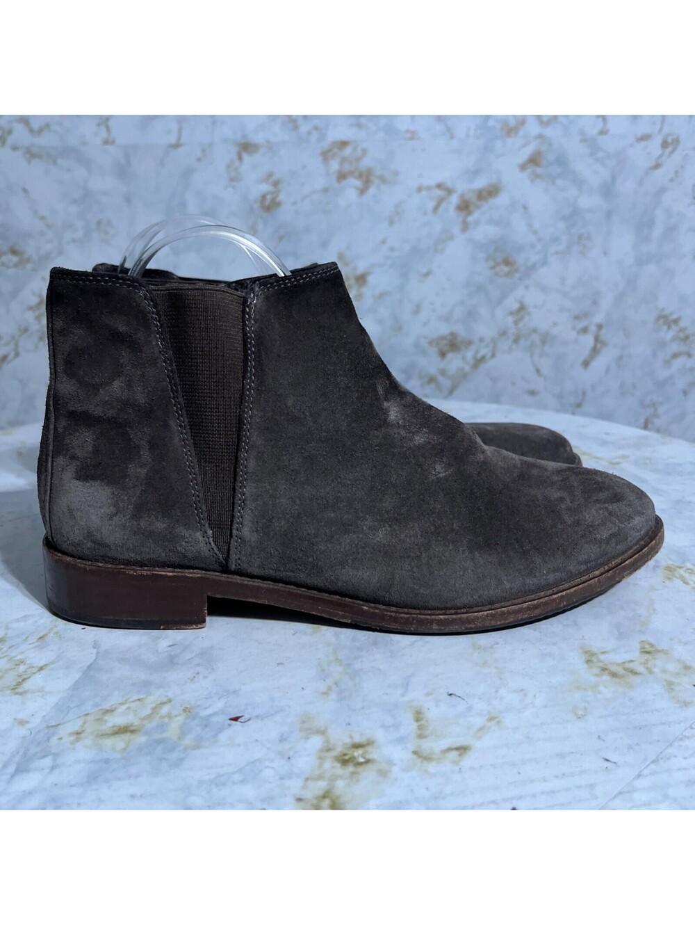 Johnston Murphy Women's Size 7.5M Shoes Brown Suede Zip Up Comfort Ankle Boots